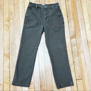 JCrew Straight Leg Crop Olive Green Size 25 0